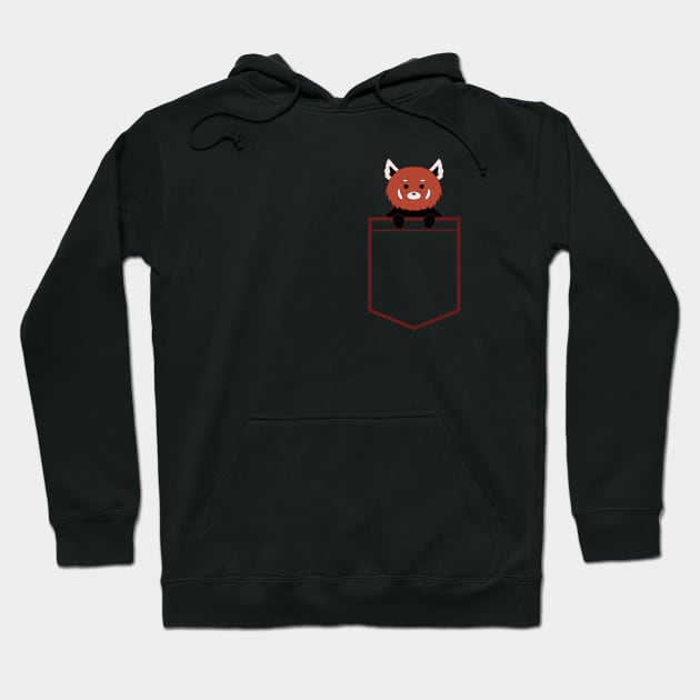 Red Panda in Your Pocket Hoodie by inatorinator